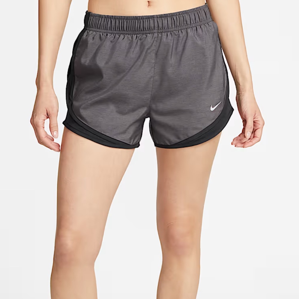 NWT Nike Tempo Women’s Running Shorts Heather Gray with Mesh Side Pannel